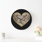 ヴィンテージ恋愛夫婦 ラージ壁時計 (ホーム)