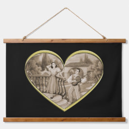 ヴィンテージ恋愛夫婦 吊り下げ型タペストリー
