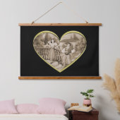 ヴィンテージ恋愛夫婦 吊り下げ型タペストリー (寝室)