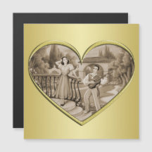 ヴィンテージ恋愛夫婦、男女、金ゴールド