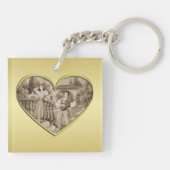 ヴィンテージ恋愛夫婦、男女、金ゴールド キーホルダー (裏面)