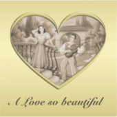 ヴィンテージ恋愛夫婦、男女、金ゴールド シール (正面)