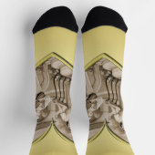 ヴィンテージ恋愛夫婦、男女、金ゴールド ソックス (上部)