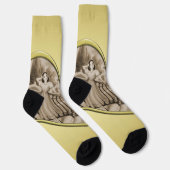 ヴィンテージ恋愛夫婦、男女、金ゴールド ソックス (右)