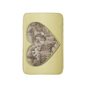 ヴィンテージ恋愛夫婦、男女、金ゴールド バスマット (正面縦)