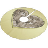 ヴィンテージ恋愛夫婦、男女、金ゴールド ブラッシュドポリエステルツリースカート (アングル)