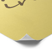 ヴィンテージ恋愛夫婦、男女、金ゴールド ポスター (角)