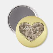 ヴィンテージ恋愛夫婦、男女、金ゴールド マグネット (正面/裏面)