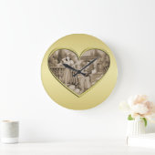 ヴィンテージ恋愛夫婦、男女、金ゴールド ラージ壁時計 (ホーム)