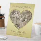 ヴィンテージ恋愛夫婦、男女、金ゴールド 台座サイン (インサイチュ)