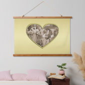 ヴィンテージ恋愛夫婦、男女、金ゴールド 吊り下げ型タペストリー (寝室)