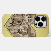 ヴィンテージ恋愛夫婦、男女、金ゴールド Case-Mate iPhoneケース (裏面 (横))