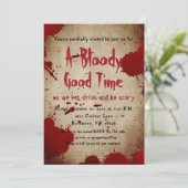 ヴィンテージ恐怖血(ばちゃばちゃ)跳ねるハローウィンパーティ 招待状 (スタンド正面)