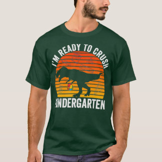 ヴィンテージ恐竜が幼稚園Baをつぶす準備ができている Tシャツ
