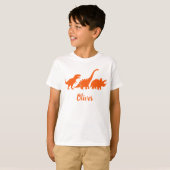 ヴィンテージ恐竜のシルエット Tシャツ (正面フル)