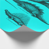 ヴィンテージ恐竜イラストレーションレトロ恐竜 ラッピングペーパー (角)