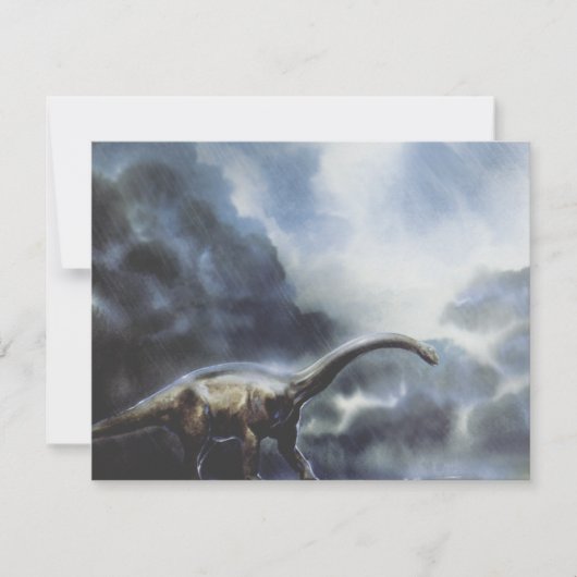 ヴィンテージ恐竜バラパサウルス誕生日パーティー 招待状 (正面)