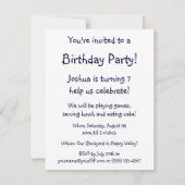 ヴィンテージ恐竜メガノサウルス誕生日パーティー 招待状 (裏面)