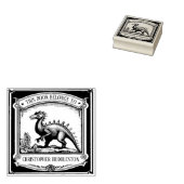 ヴィンテージ恐竜名前をカスタムする蔵書票 ラバースタンプ (押印)