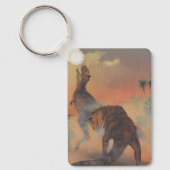 ヴィンテージ恐竜、ジャングルのカルノタウロスの轟音 キーホルダー (正面)