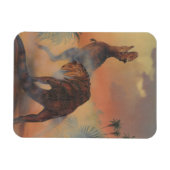 ヴィンテージ恐竜、ジャングルのカルノタウロスの轟音 マグネット (横)