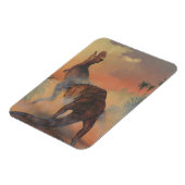 ヴィンテージ恐竜、ジャングルのカルノタウロスの轟音 マグネット (左側)