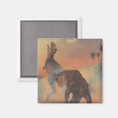ヴィンテージ恐竜、ジャングルのカルノタウロスの轟音 マグネット (正面/裏面)