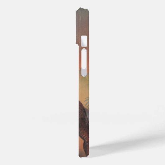 ヴィンテージ恐竜、ジャングルのカルノタウロスの轟音 Case-Mate iPhoneケース (裏面 / 左)