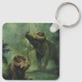 ヴィンテージ恐竜、ジャングルのセントロザウルス キーホルダー (裏面)