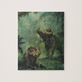 ヴィンテージ恐竜、ジャングルのセントロザウルス ジグソーパズル