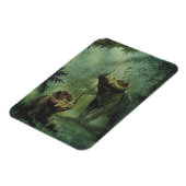 ヴィンテージ恐竜、ジャングルのセントロザウルス マグネット (左側)