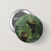 ヴィンテージ恐竜、ジャングルのセントロザウルス 缶バッジ (正面&裏面)