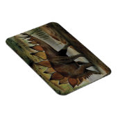 ヴィンテージ恐竜、ステゴサウルス、穂状花序 マグネット (右側)