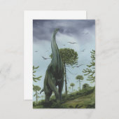 ヴィンテージ恐竜、ソロポセイドンと鳥飛んでいる (正面/裏面)