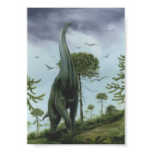 ヴィンテージ恐竜、ソロポセイドンと鳥飛んでいる