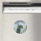 ヴィンテージ恐竜、ソロポセイドンと鳥飛んでいる マグネット (インサイチュ (食洗機))