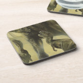 ヴィンテージ恐竜、トルボサウルスとブラチオサウルス コースター (左側)