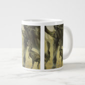 ヴィンテージ恐竜、トルボサウルスとブラチオサウルス ジャンボコーヒーマグカップ (正面右)