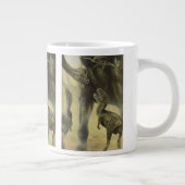 ヴィンテージ恐竜、トルボサウルスとブラチオサウルス ジャンボコーヒーマグカップ (右)