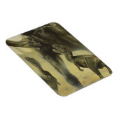 ヴィンテージ恐竜、トルボサウルスとブラチオサウルス マグネット (右側)