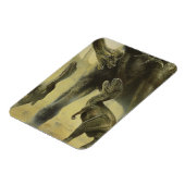 ヴィンテージ恐竜、トルボサウルスとブラチオサウルス マグネット (左側)