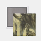 ヴィンテージ恐竜、トルボサウルスとブラチオサウルス マグネット (正面/裏面)