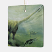 ヴィンテージ恐竜、ブラチオサウルス海泳ぎ セラミックオーナメント (左)