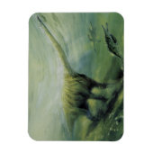 ヴィンテージ恐竜、ブラチオサウルス海泳ぎ マグネット (縦)