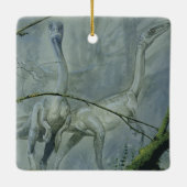 ヴィンテージ恐竜、メガノサウルス セラミックオーナメント (裏面)