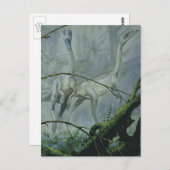 ヴィンテージ恐竜、メガノサウルス ポストカード (正面/裏面)