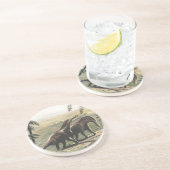 ヴィンテージ恐竜、ヤシの木を持つアマルガサウルス コースター (側面)