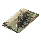 ヴィンテージ恐竜、ヤシの木を持つアマルガサウルス マグネット (左側)