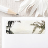 ヴィンテージ恐竜、ヤシの木を持つアマルガサウルス ラベル (インサイチュ)