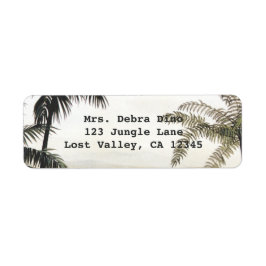 ヴィンテージ恐竜、ヤシの木を持つアマルガサウルス ラベル